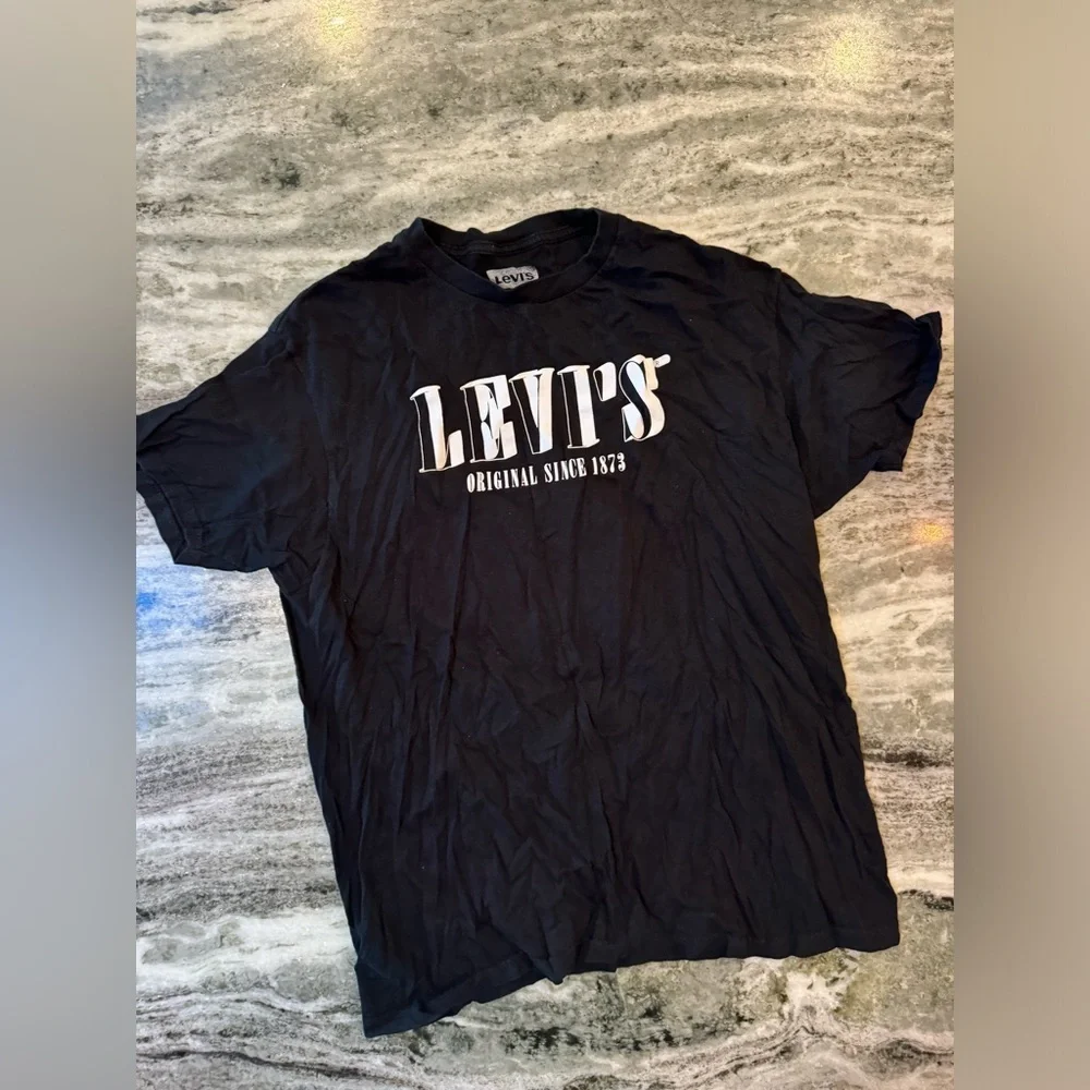Levi’s Mens Short Sleeve Black T-Shirt Size Large - Picture 1 of 2